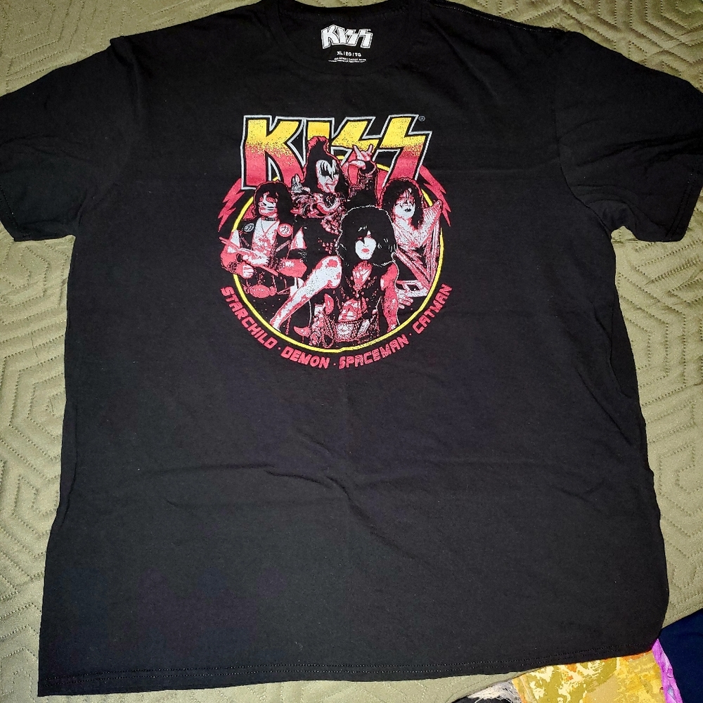 KISS STARCHILD DEMON SPACEMAN CATMAN BLACK T-SHIRT XL/EG/TG